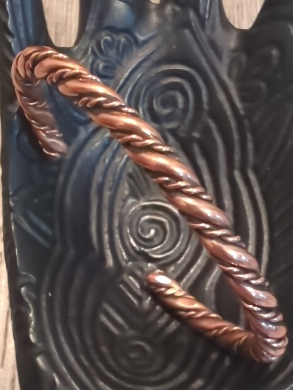Navajo Handmade Copper Twist Cuff Bracelet